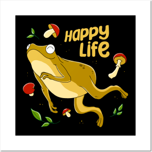 Frog Happy Life Posters and Art